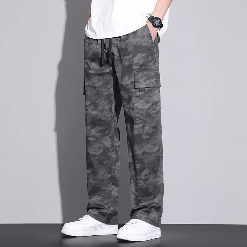 Модные камуфляжные брюки-карго из чистого хлопка для мужчин