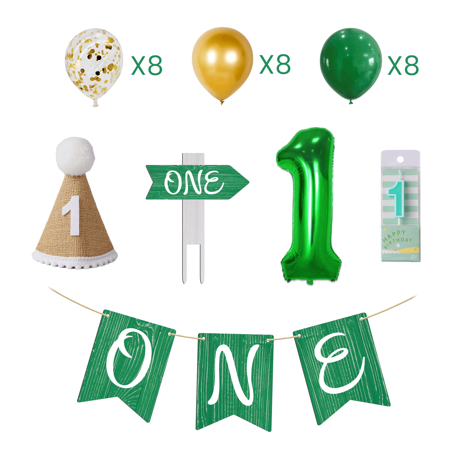 

Деревянные украшения на первый день рождения розового цвета