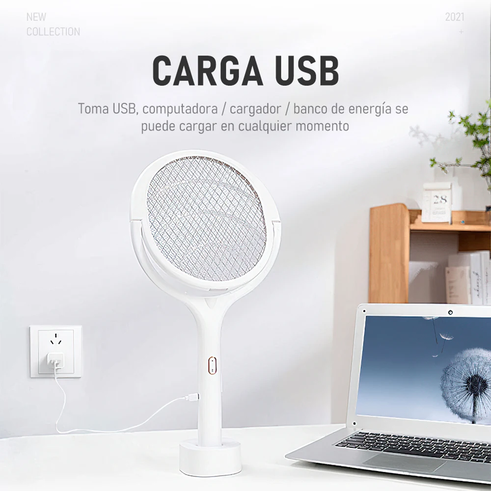 90 Degree Rotatable Mosquito Killer Lamp Electric shocker 365nm UV Light USB Charging Bug Zapper Trap Flies Summer Fly Swatter