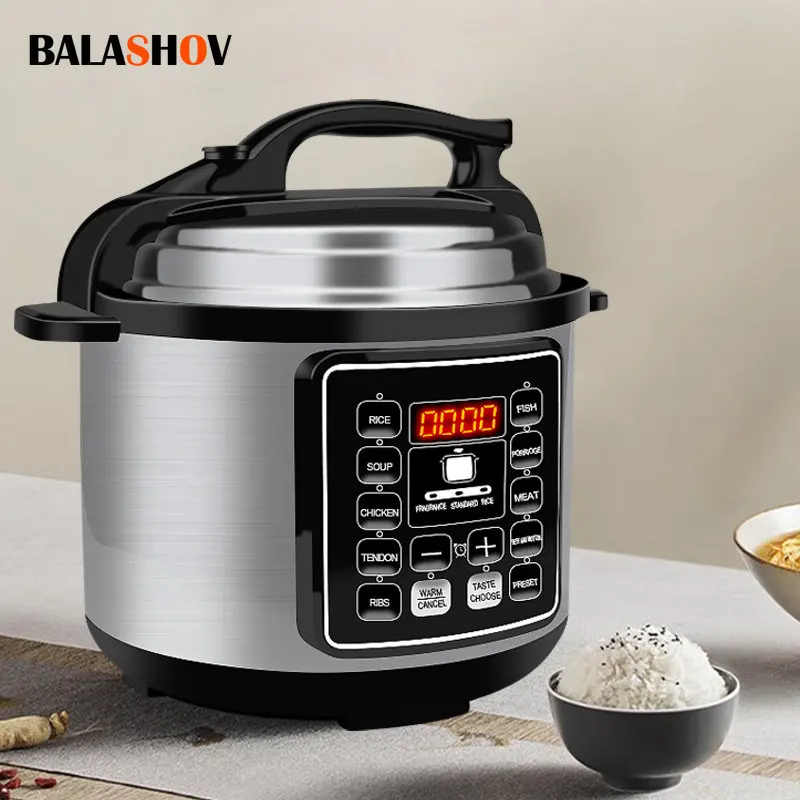 

5L Electric Pressure Cookers 220V Multifunction Heating Meal Heater Soup Porridge Rice Intelligent Pressure Cooker For Home
