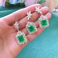 womens earrings 2021 925 sterling silver earrings emerald jewelry