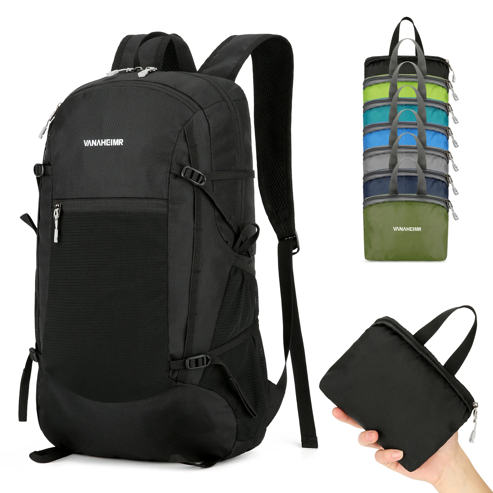 Mountaineering backpack, outdoor foldable backpack, outdoor travel bag, splash proof light multi-color backpack