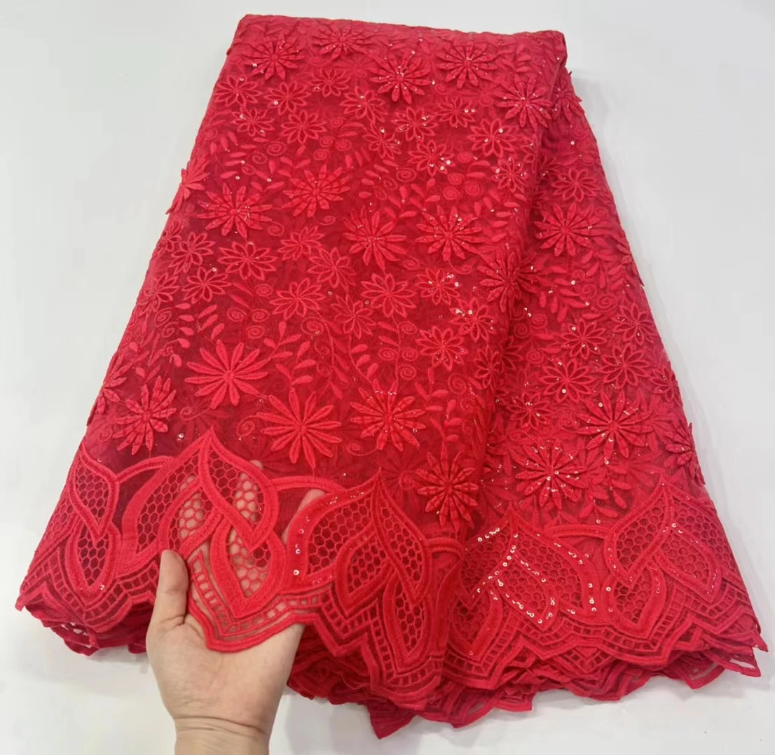 

2022Latest Popular Soft Classic Elegant African Tulle Lace Sequins Fabric For Wedding Party Dress KK421_R
