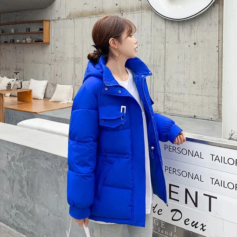 

Women Hooded Loose Parkas 2022 Coat Winter Basic Coat M-2XL Cotton Padded Jacket Snow Wear Female Fashion New Femmale Clothing