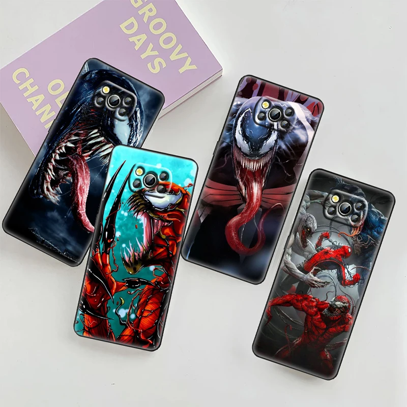 

The Villain Venom Marvel cool Phone Case For Xiaomi Mi Poco X4 X3 NFC F4 F3 GT M5 M4 M3 M2 X2 F2 F1 GT Pro C3 5G Black Cover