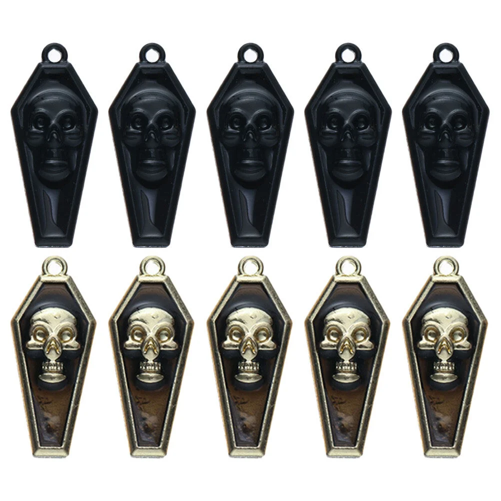 

10 Pcs Headgear Gothic Charms Pendant Necklace Making Metal Jewelry Cross Halloween Alloy Trendy Necklaces