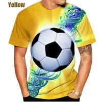 new fashion sport football 3d print t shirt menwomen four seasons casual sport style soccer printed active t shirt top