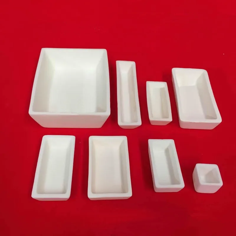 

Трапециевидная алюминиевая керамическая лодка/99% Al2O3 корундовый тигель/трапециевидный Алюминиевый Керамический горшок/термостойкий спеченный тигель