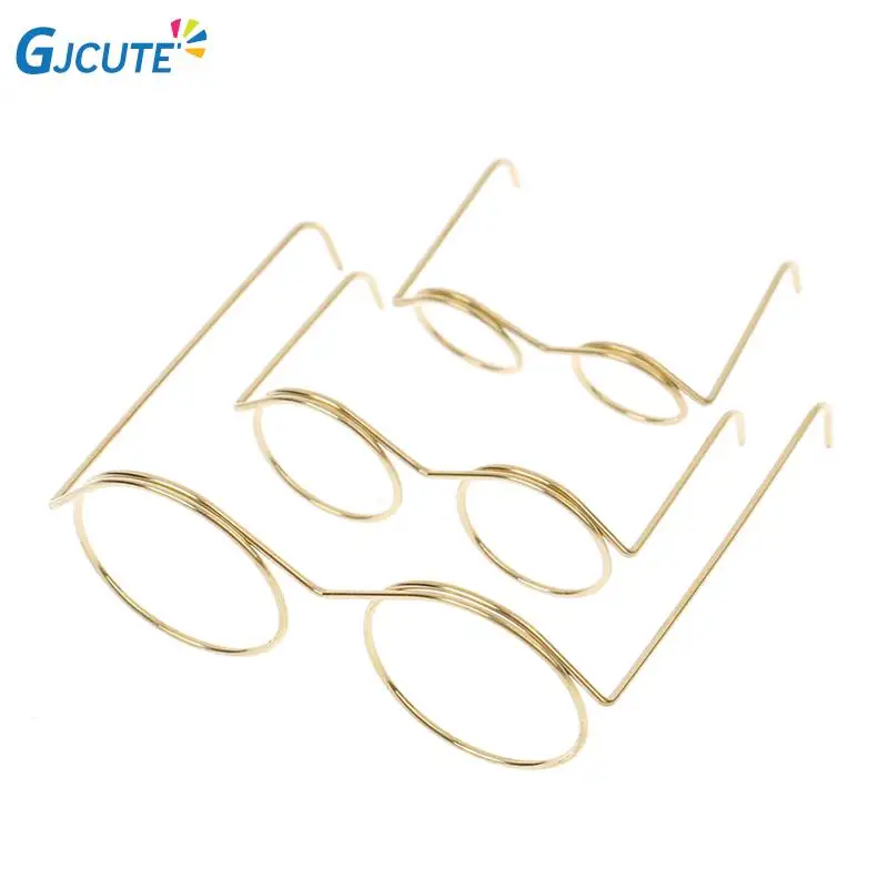 

10Pcs Round Frame Lensless Retro Cool Doll Glasses For Doll 30cm Round Frame No Lens Fashion Retro Cool Doll Glasses