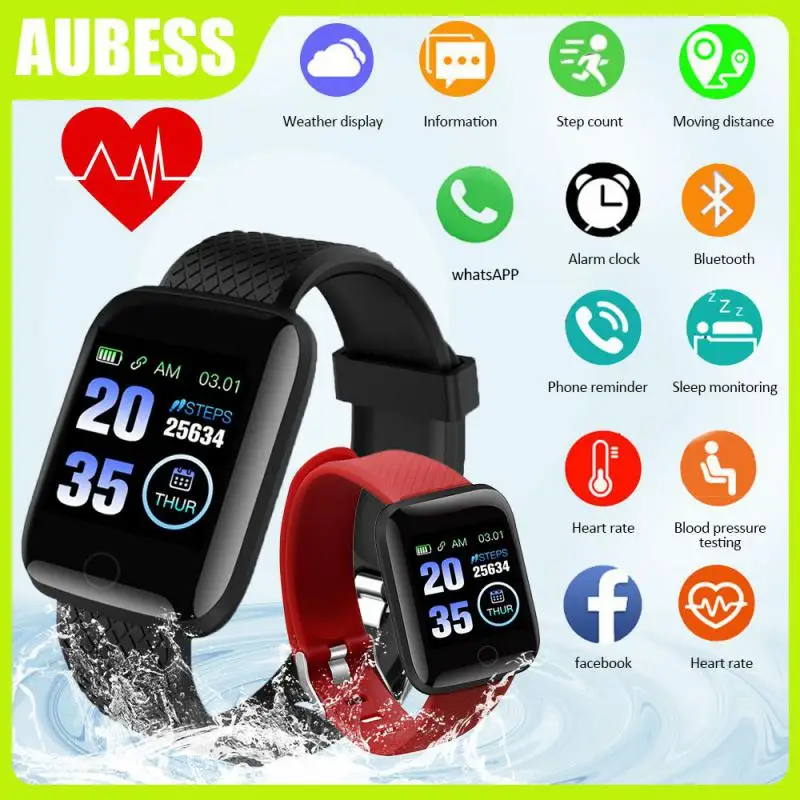 

Color Screen Sport Watch Ip65 Waterproof 1.3-inch Smart Bracelet Heart Rate Blood Pressure Monitoring For Android Ios