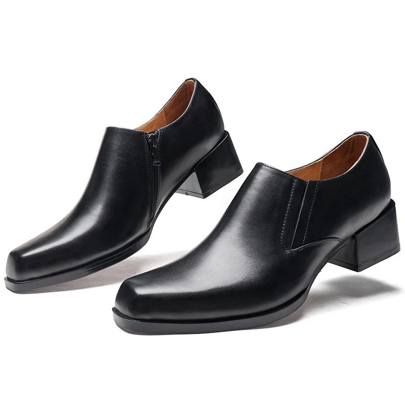 Men Business Casual High Heel Genuine 