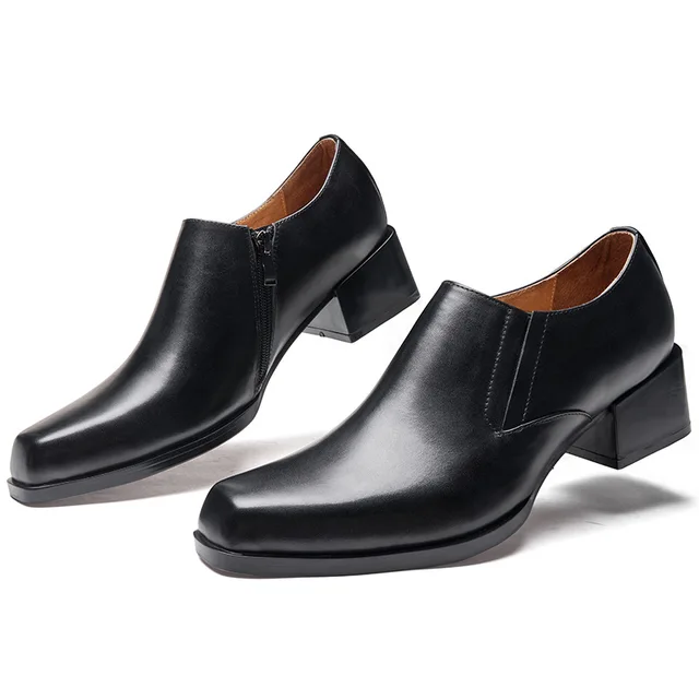 Men Business Casual High Heel Genuine 