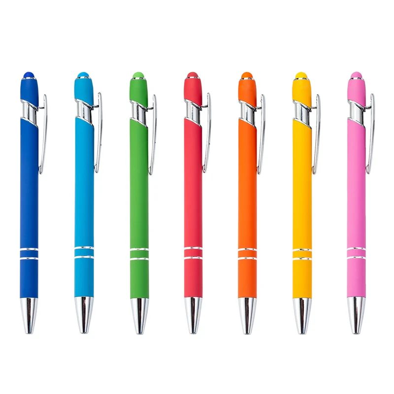 

Metal Stylus Pens with Ballpoint Pens 2 In 1 Multifunctional Aluminum Stick Screen Touch Pen for All Capacitive Screen