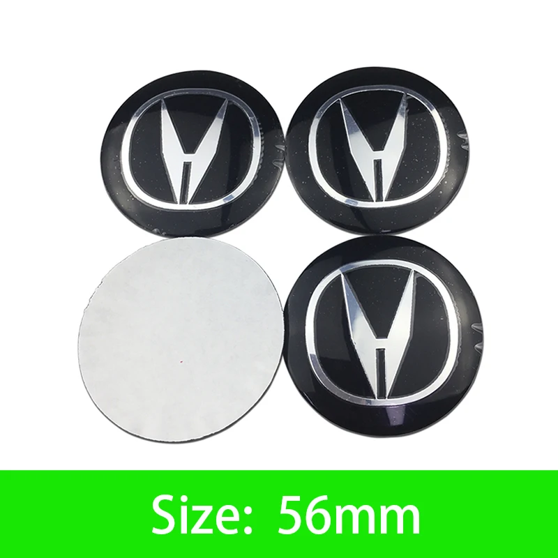 4 шт., 56 мм, центральная крышка ступицы колеса автомобиля, эмблема, наклейка, аксессуары для Honda Civic FIT Accord Prelude CRV 5th City CRZ CRX Jazz Acura
