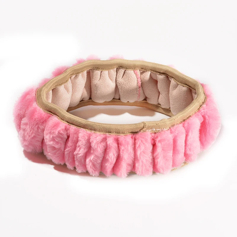 Мягкий Байковый Пружинный Чехол На Руль Зимние Теплые Автомобильные Аксессуары