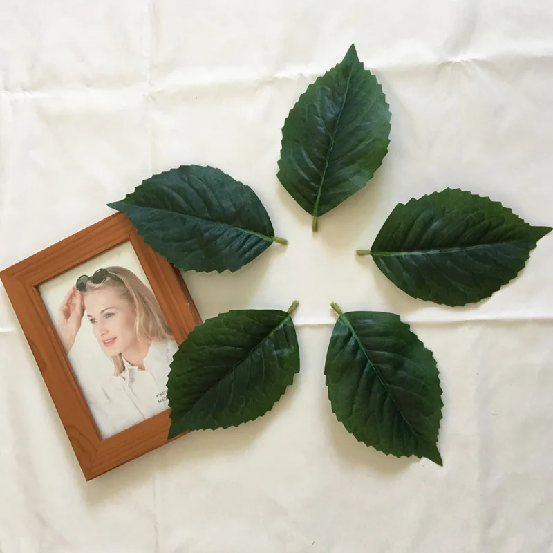 

20pcs Artificial Leaf With Hydrangea Flower Fake leaves for Wedding Home Festival Decorative Flowers DIY Wreaths Craft