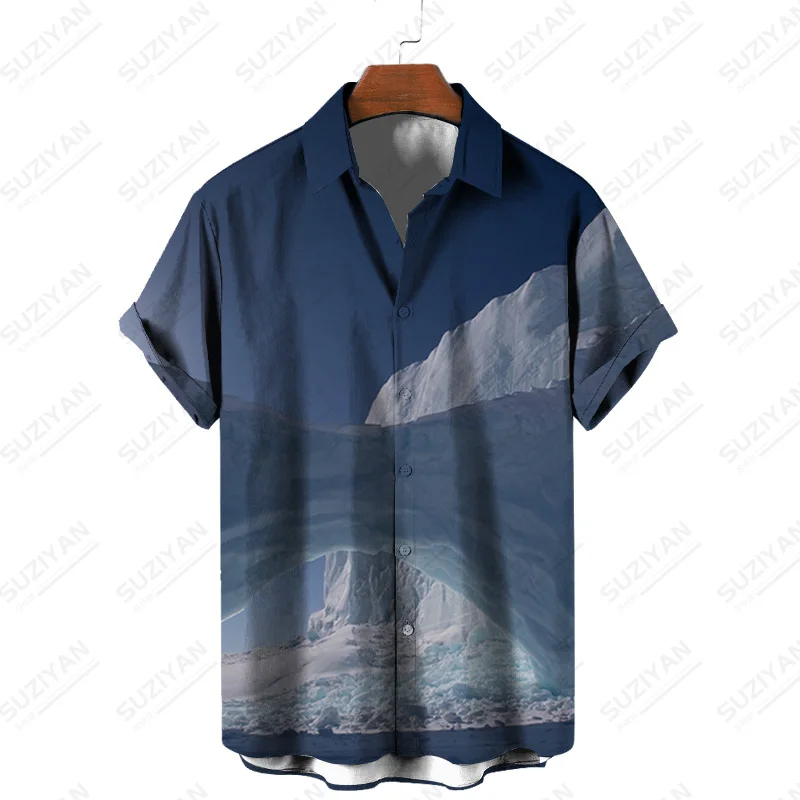 

2022 Ice Berg Chic Mens Shirts Men'S Loose Top Hawaiian Shirt Men Gothic Elements Clothing Brand Top Quality