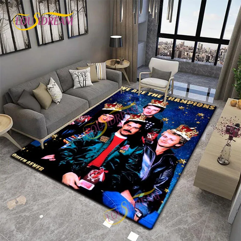 Британский коврик из тяжелого металла Queen Freddie Mercury декоративный для спальни