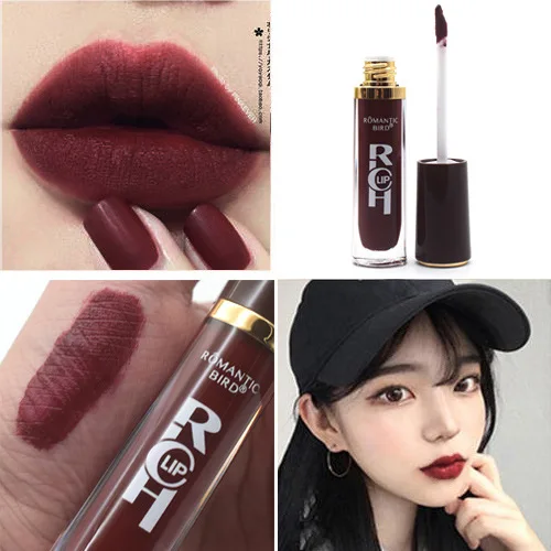 

Cherry ox blood matte mist lip gloss lip glaze Beauty makeup products