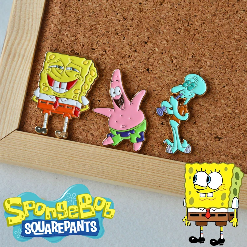 Эмалированная булавка Губка Боб Патрик Кальмар брошь булавки для лацканов