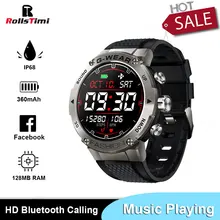 2022 Rollstimi New Smart Watch Men Bluetooth Call for Xiaomi Phone Smart Bracelet Full Touch Screen IP68 Waterproof Smart Watch