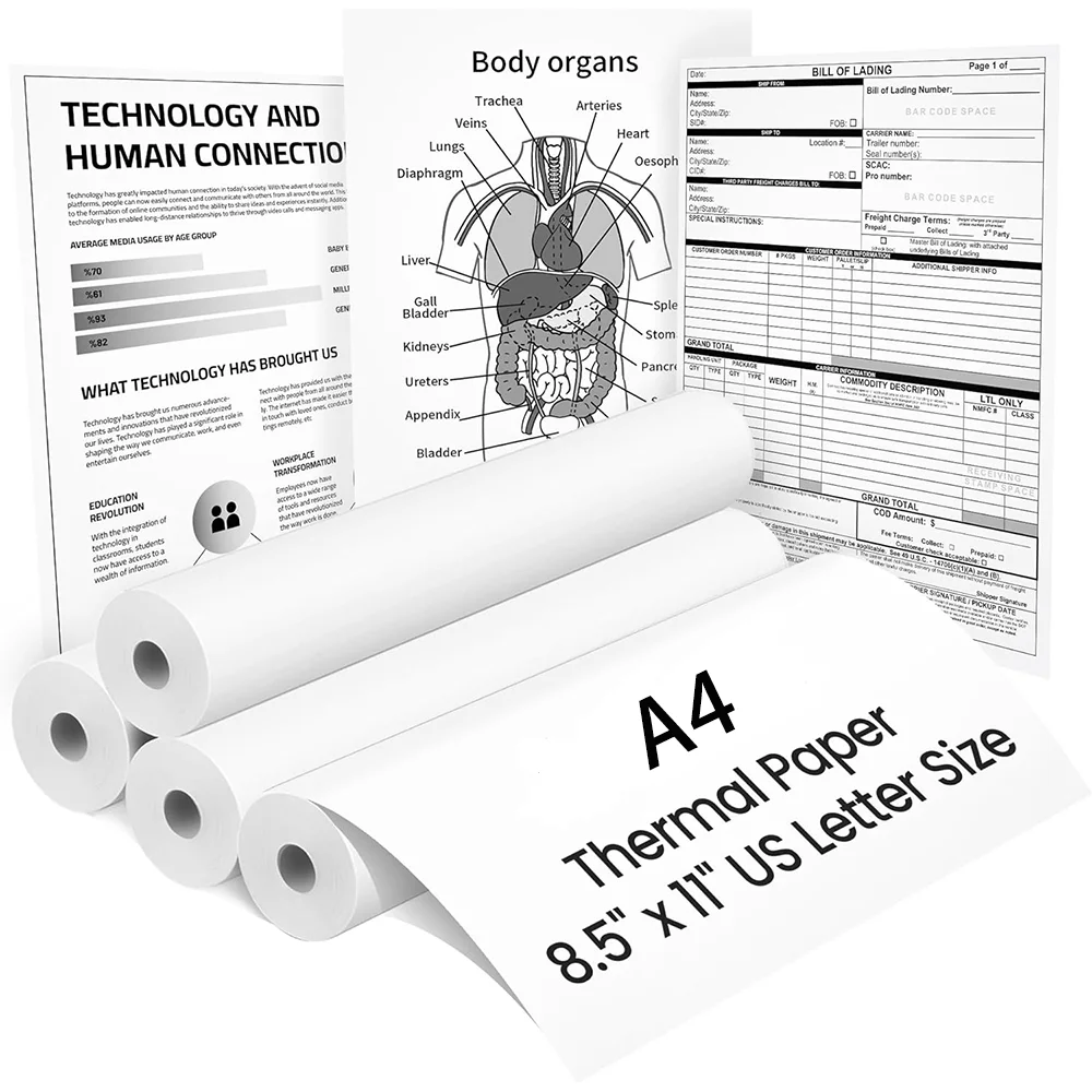 Фото Портативный термопринтер этикеток D210/M08F, бумага без чернил A4 для наклеек, PDF Word Excal, совместимая с iPhone, Android, Mac Window №1