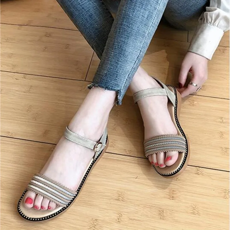 Fashion Gladiator Sandals Women Summer Sandals New Buckle Strap Casual Woman Shoes Sandalias De Tacon Beach Sandals Ladies