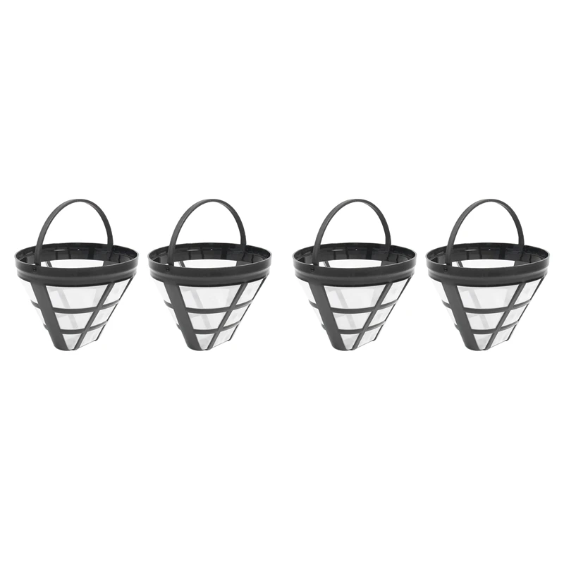 

4Pack No.4 Reusable Coffee Maker Basket Filter For Cuisinart Ninja Filters, Fit Most 8-12 Cup Basket Drip Coffee Machine