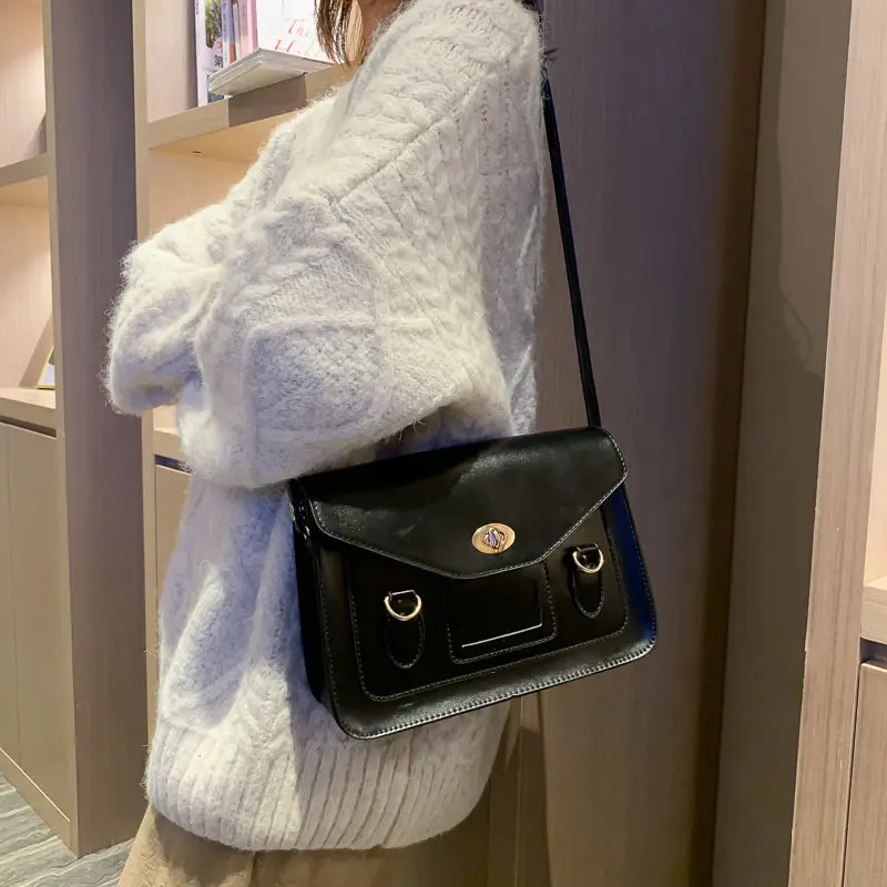 Xiuya винтажные сумки на плечо для женщин 2022 осень Trendyol японская однотонная