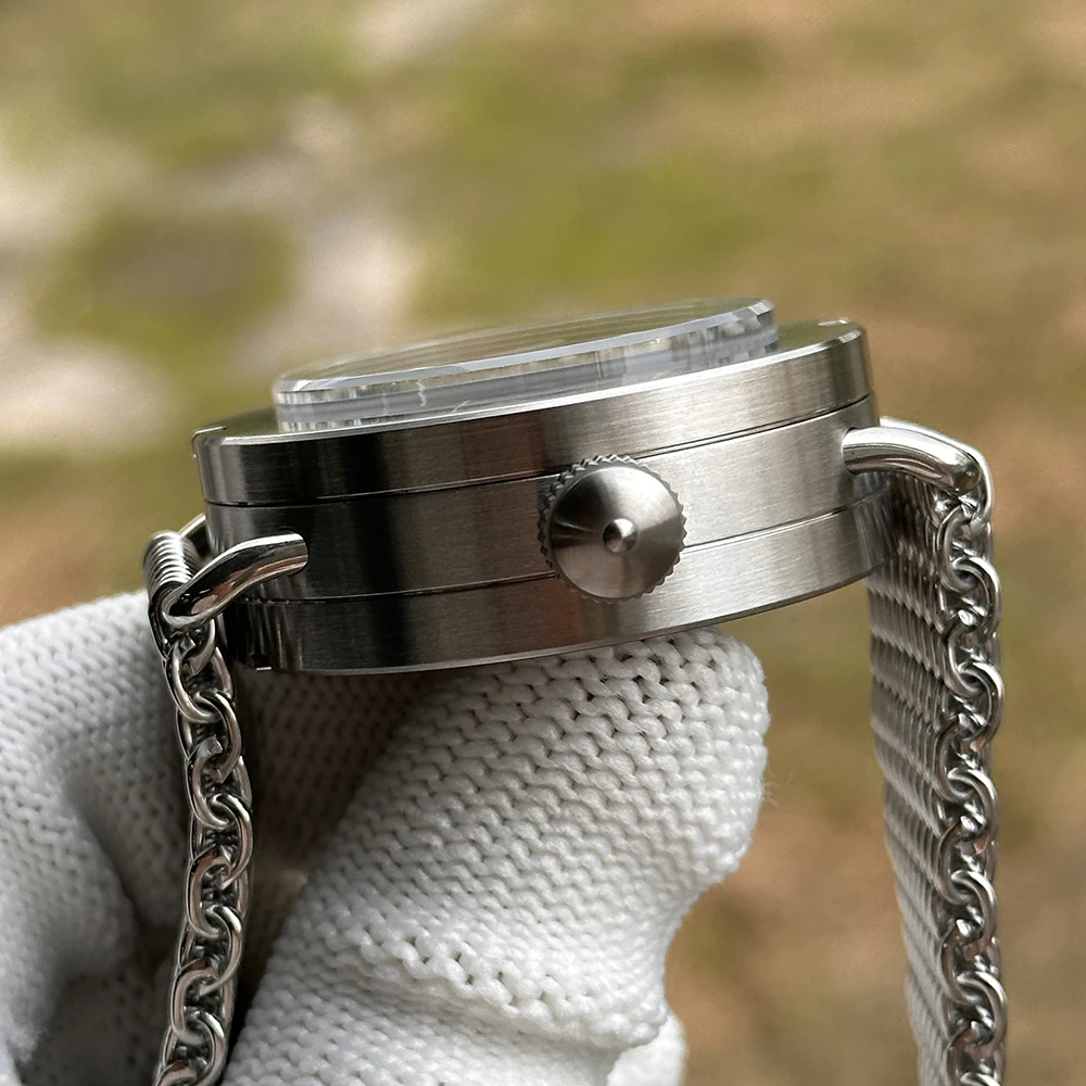 Фото Мужские дайверские часы STEELDIVE SD1912 V2, новые, 47 мм, матовый корпус, сапфировое стекло, синий люминесцентный циферблат BGW9, автоматический механизм NH35. №3