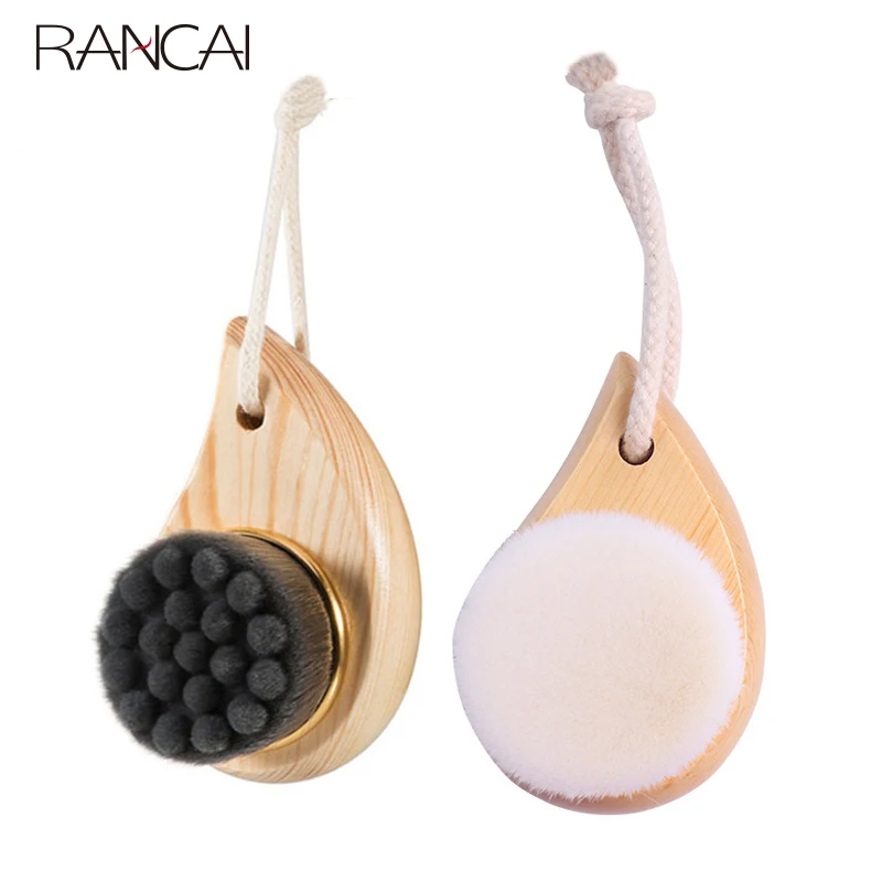 

RANCAI 1PCS Skin Care Deep Pores Cleanser Bamboo Charcoal Soft Hair Massage Brushes Tool Comma Exfoliator Facial Cleaning Brush