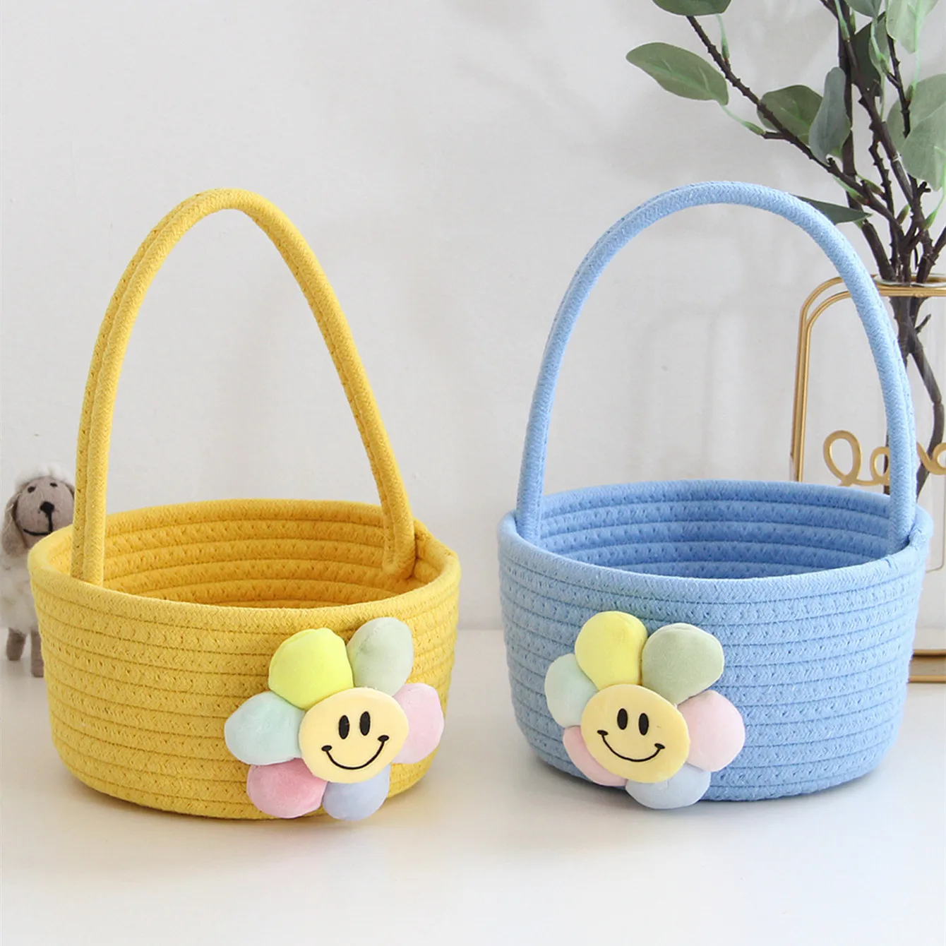 

Simplicity Storage Basket Household Desktop Sundries Organize Boxes Cotton Thread Accept Bucket Full Moon Gift Carrying Supplies