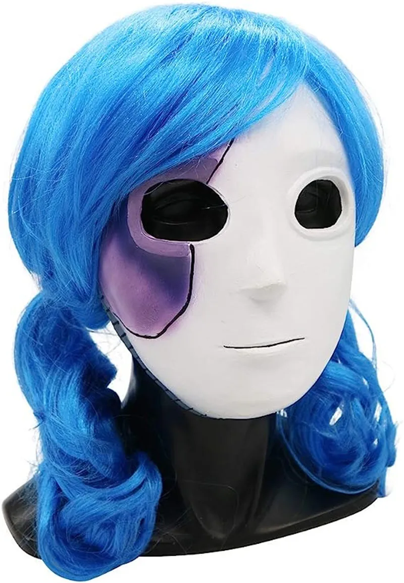 

Latex Mask with Wig Horror Game Accessory Halloween Masquerade Party Cosplay Costume Deluxe Props Prom Dress Up Mask