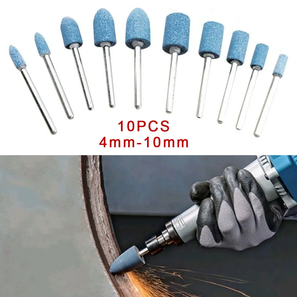 10pcs Abrasive Mounted Stone Rotary Tool 2.9mm For Ceramic Stone Polishing Grinding Die Grinder Drill Bit Woodworking Machinery