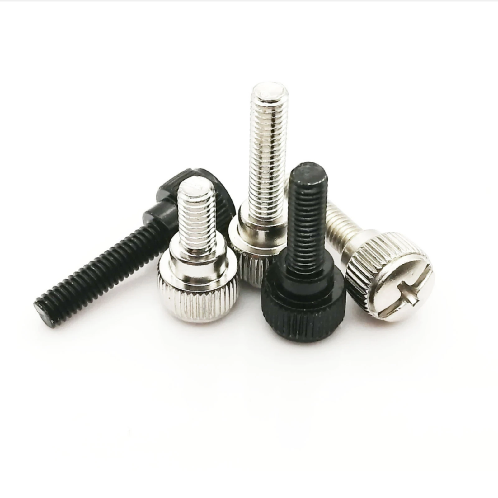 

10x M3x4.5/6/8/10/12mm Carbon Steel Slotted Phillips Head PC Computer Case Cover Hand Tighten Thumbscrew Thumb Bolt Screw DIY