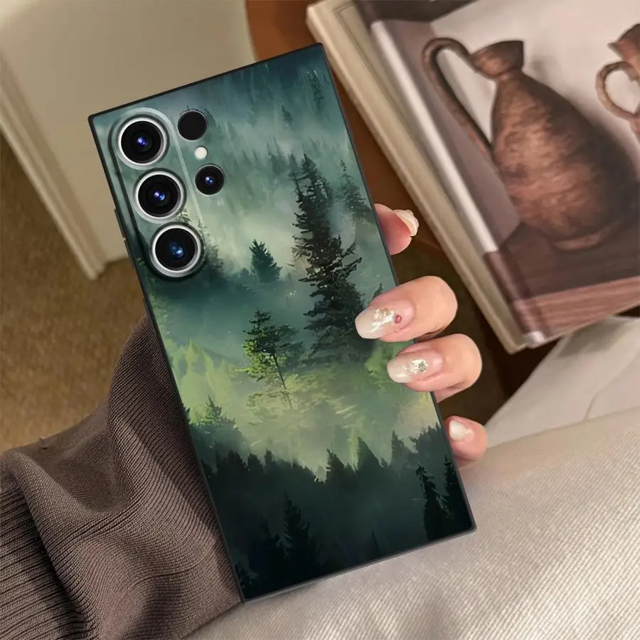 Фото Чехол Forest Mist для Samsung Galaxy S26 Ultra S20 Ultra S21 FE S24 Note 20 8 9 10 S25 Plus S23 S10 S9 Funda Phone Cover №1