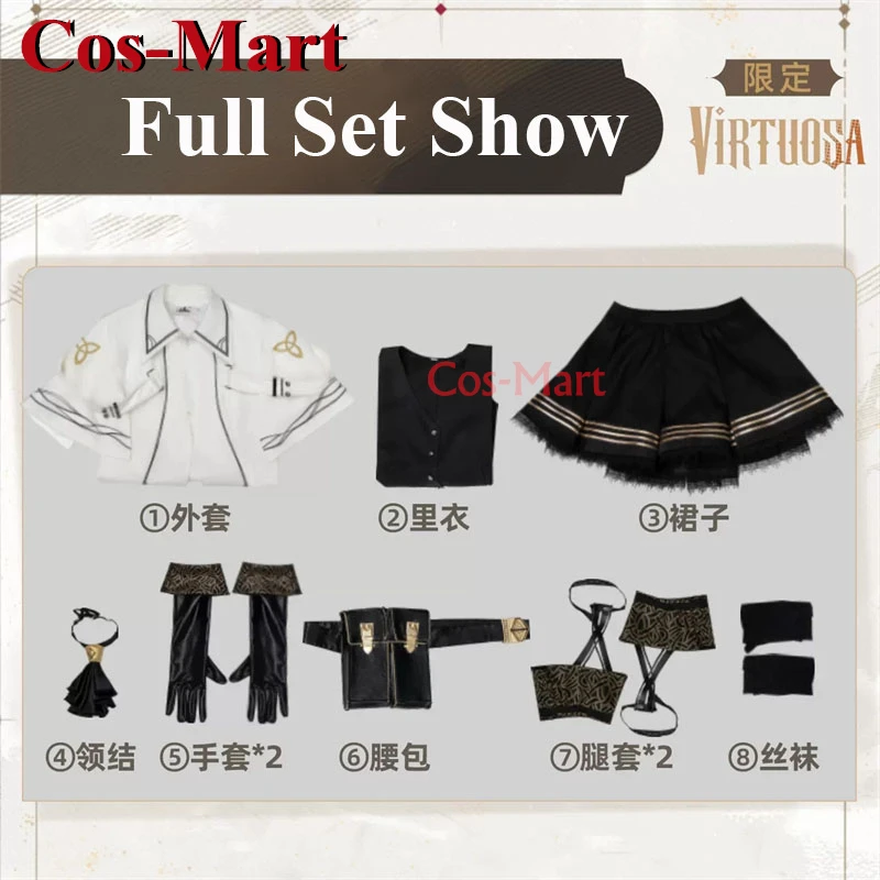 Cos-Mart Game Arknights Virtuosa/Arturia Giallo Косплей Костюм Милая великолепная боевая форма Одежда