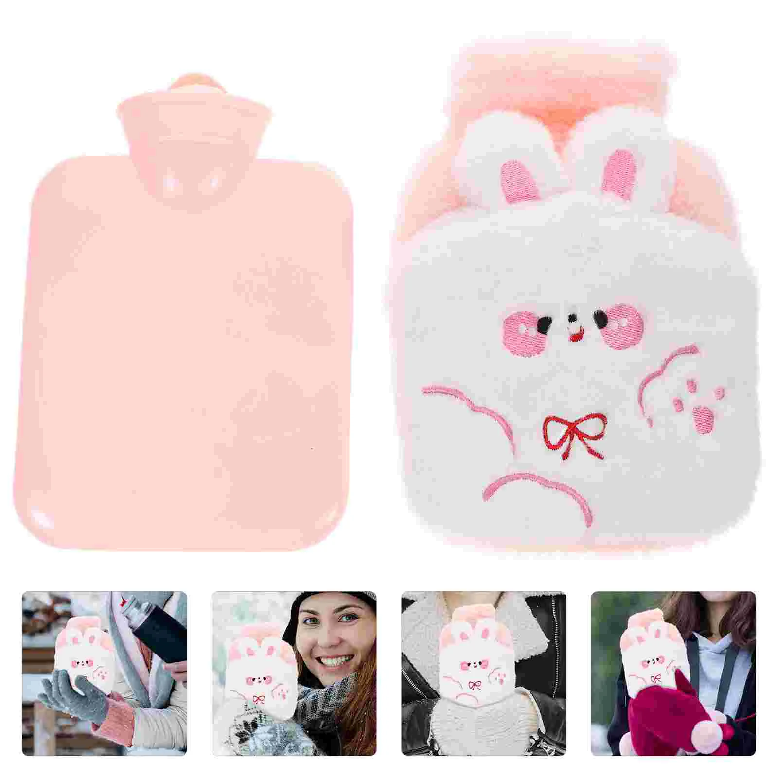 

Cartoon Hot Water Bottle Sleeve Cover Hand Heaters Cartoon Plush Cover Warmers Heating Bunny Comfortable New Year