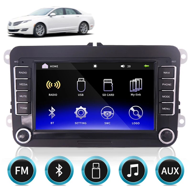 Автомобильный мультимедийный плеер стерео-система на Android с GPS для