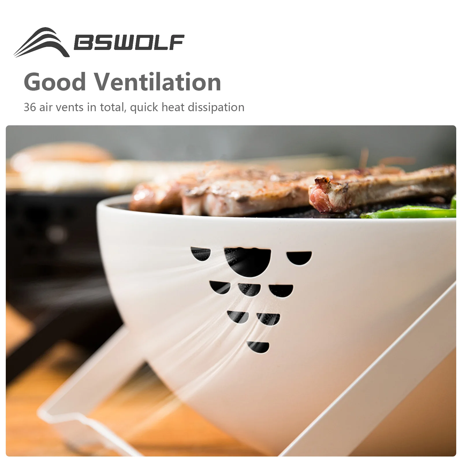 BSWOLF Печь для барбекю Периферийная плита домашнего пользователя Набор печей