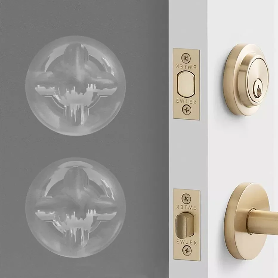

Mute Door Stopper Wall Protection Safety Shock Door Handle Bumpers Transparent Wall Protect Pads 6 PCS