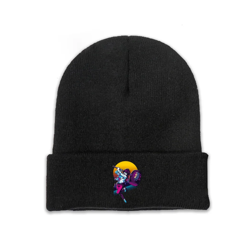 

Knit Hat City Hunter Ryo Saeba Manga Winter Warm Beanie Caps Kaori Makimura Retrowave Men Women Fashion Casual Bonnet