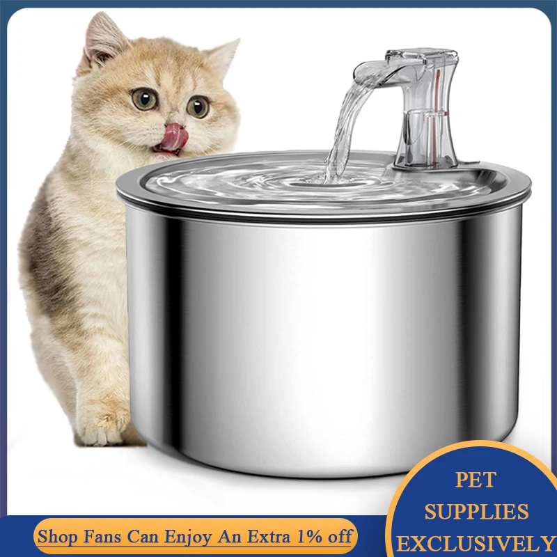

2L Cat Water Fountain Indoor Automatic Sensor Drinker Auto Filter Thermostatic Bowl Pet Water Dispenser Puppy/Kitten/Dog Feeder