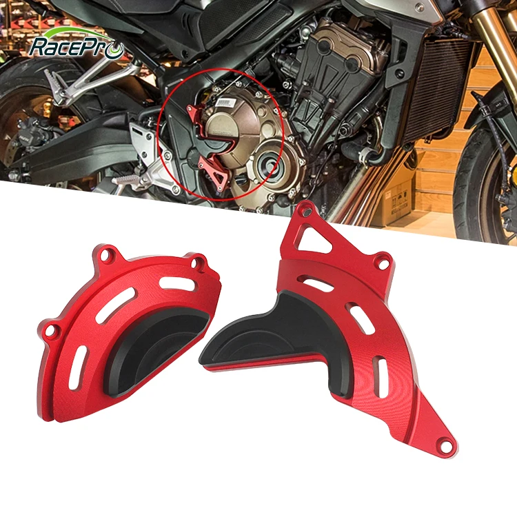 

Engine Alternator Clutch Cover Guard Crash Pad Fit for Honda CB650R 19-20 Red Titanium