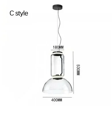 

Подвесной светильник CHUBAN стеклянный чёрный