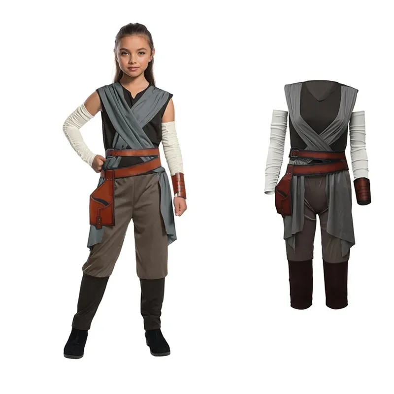 Костюм для косплея Рей детей костюмы с подъемом Скайуокера униформа на Хэллоуин