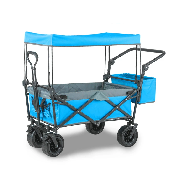 

Factory Supply Utility Outdoor Garden Camping Foldable Heavy Duty Hand Wagon Cart With 4 Wheels
