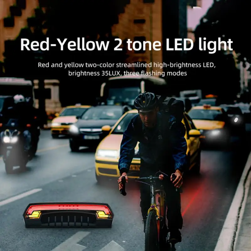 

Rear Light Wireless Remote Control Turning Lighting MTB Smart Brake Bike Taillight Night Cycling Warning Light