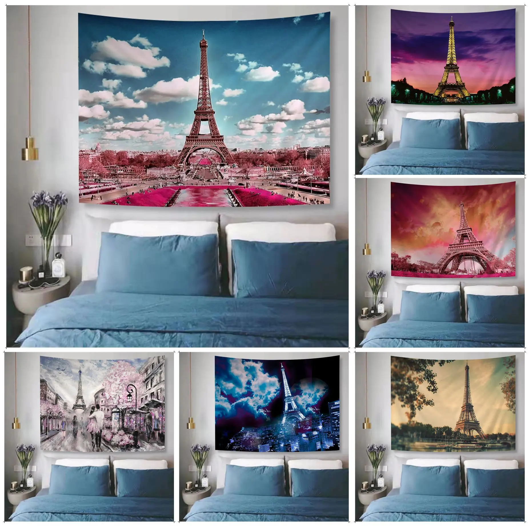 

Paris Tower Chart Tapestry Art Science Fiction Room Home Decor Kawaii Room Decor