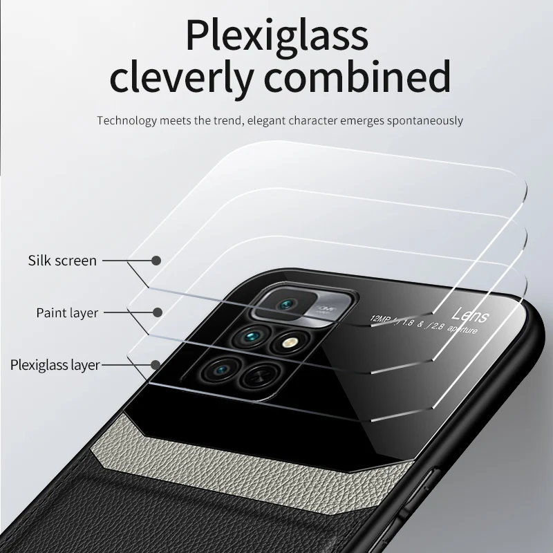 Camera Lens Protection Phone Case For Redmi Note 7 8 9 9S 9C 10 10T 11 Pro Max 5G 4G K40 Shockproof Bumper Leather Texture Cover |